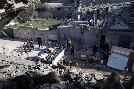 Ataques israelíes en la Franja de Gaza. Foto: EFE.