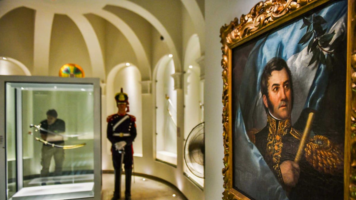 El sable corvo de San Martín en el Museo Histórico Nacional.