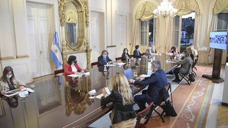 Coronavirus, Argentina, pandemia, reunión en Casa Rosada, NA
