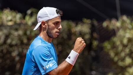 Francisco Cerúndolo en la Copa Davis. Foto: NA.