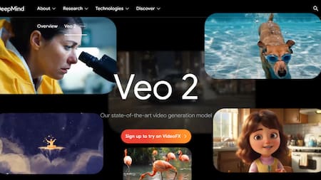 "Veo 2", la herramienta de videos de inteligencia artificial de Google. Foto: Captura.