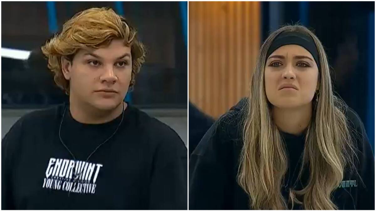 Emmanuel y Florencia de Gran Hermano. Foto: captura Telefe.