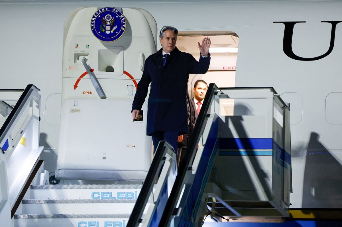 La llegada de Blinken a Turquía. Foto: Reuters