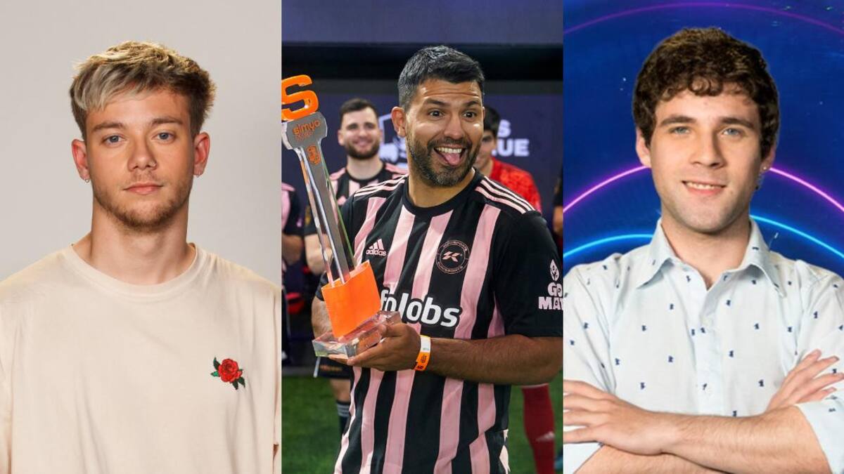 Kun Agüero, Nacho y Agustín de Gran Hermano. Foto: Archivo.