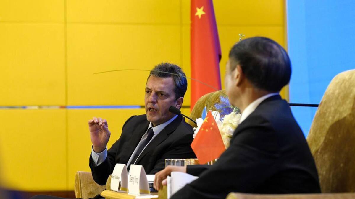 Gira de Sergio Massa en China. Foto: NA.