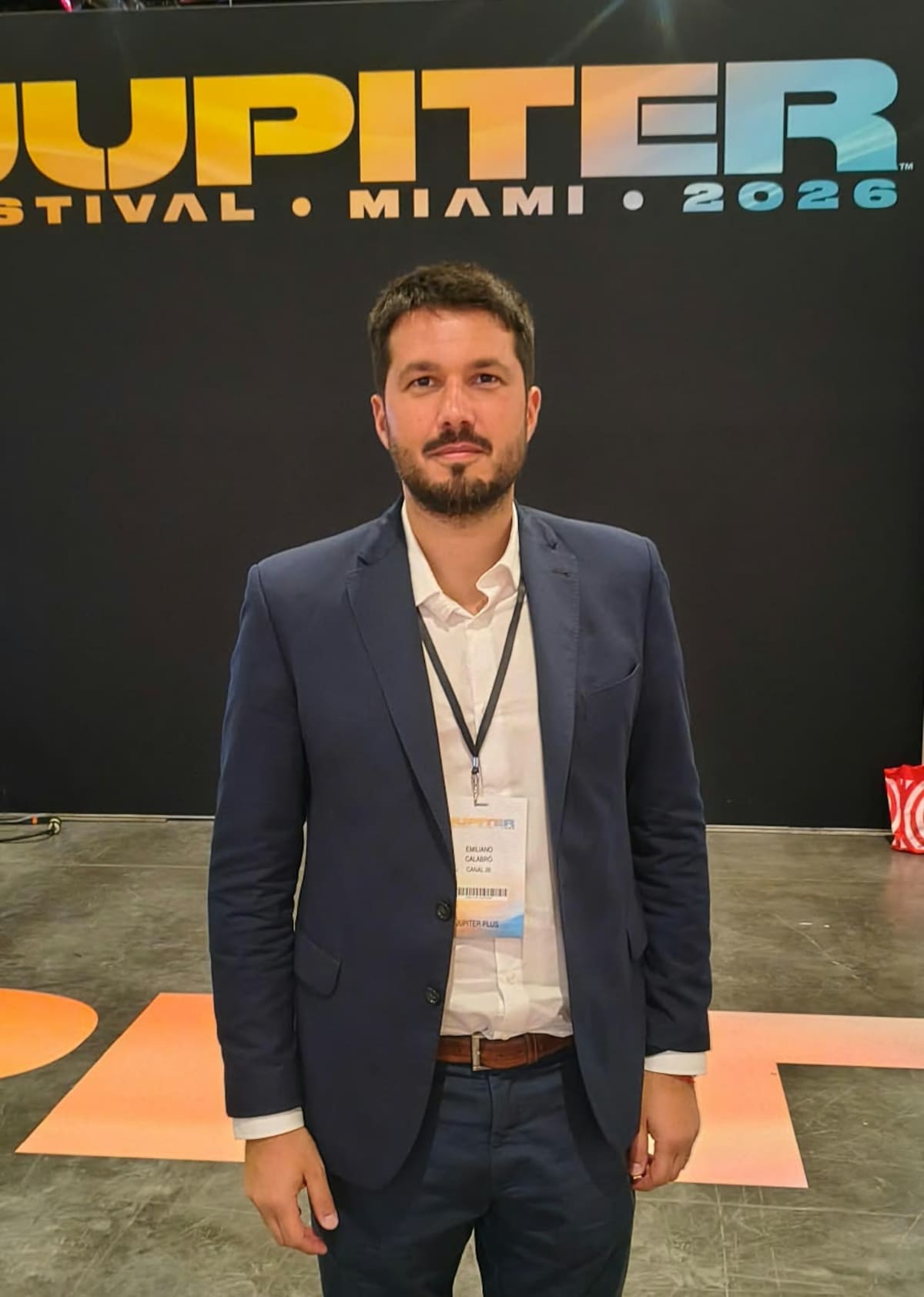 Emiliano Calabró, director de Programación de Canal 26 asistió al Festival Jupiter 2026 en Miami