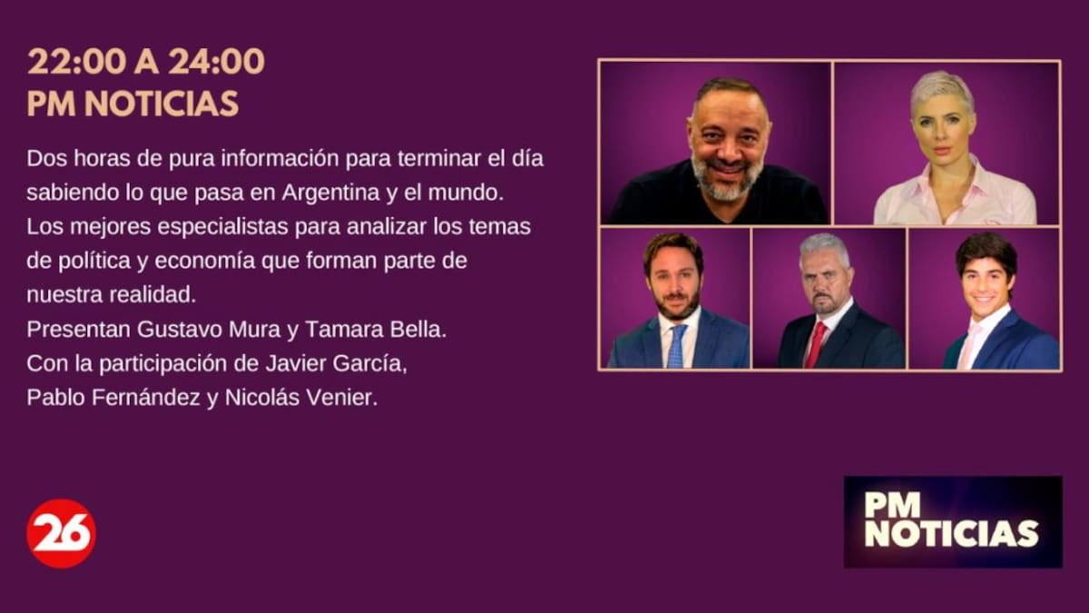 Nueva programación de Canal 26 2022 - PM Noticias