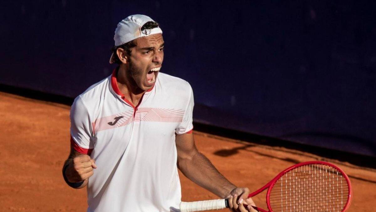 Festejo de Francisco Cerúndolo en el Argentina Open