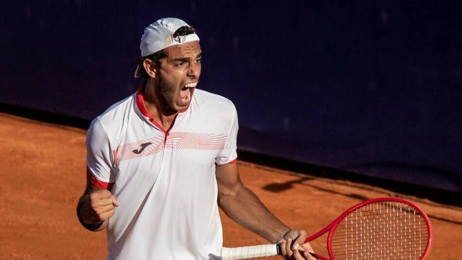Festejo de Francisco Cerúndolo en el Argentina Open