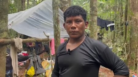 Manuel Ranoque, padre de dos de los menores encontrados en la selva colombiana. Foto: Twitter.