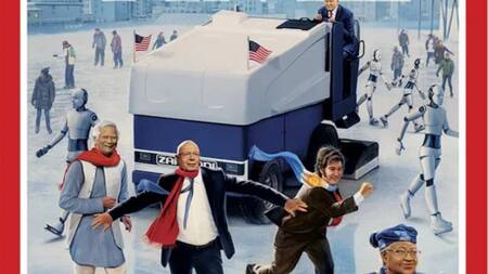 Javier Milei, en la tapa de la revista Time. Foto: Time