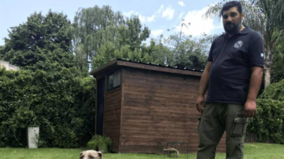 Diego Tula, el adiestrador del perro "Bruno" que fue el que encontró el cuerpo de Anahí Benítez, foto NA