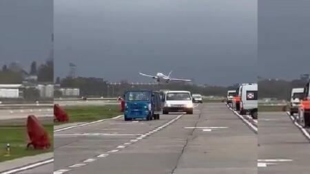 Fue un avión de Flybondi. Sucedió en Aeroparque Jorge Newbery. Foto: NA.