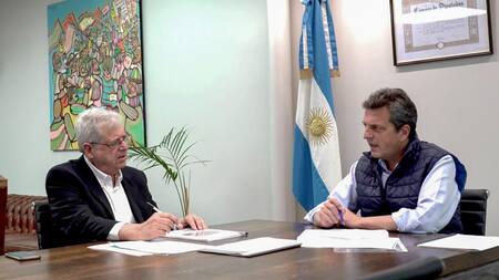 Sergio Massa y Gabriel Rubinstein. Foto: NA.