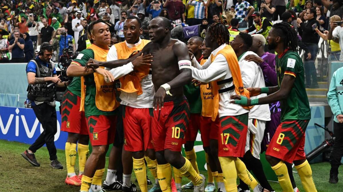 Foto final; Camerún-Brasil; Qatar 2022. Foto: Reuters.