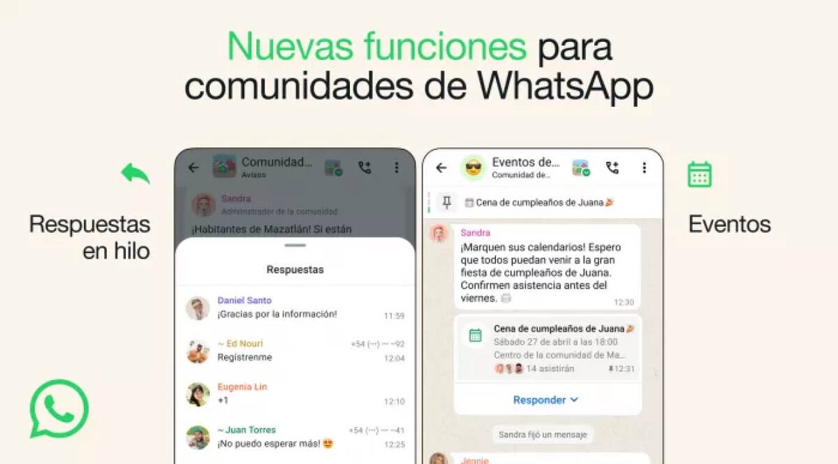 Funciones para las Comunidades de WhatsApp. Foto: WhatsApp Blog.