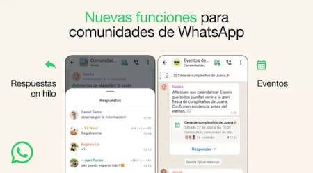 Funciones para las Comunidades de WhatsApp. Foto: WhatsApp Blog.