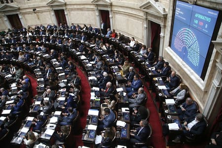 Debate de la Ley Bases en Diputados. Foto: NA