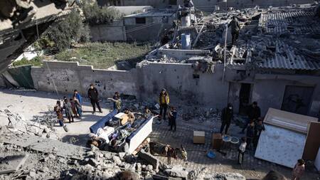 Ataques israelíes en la Franja de Gaza. Foto: EFE.