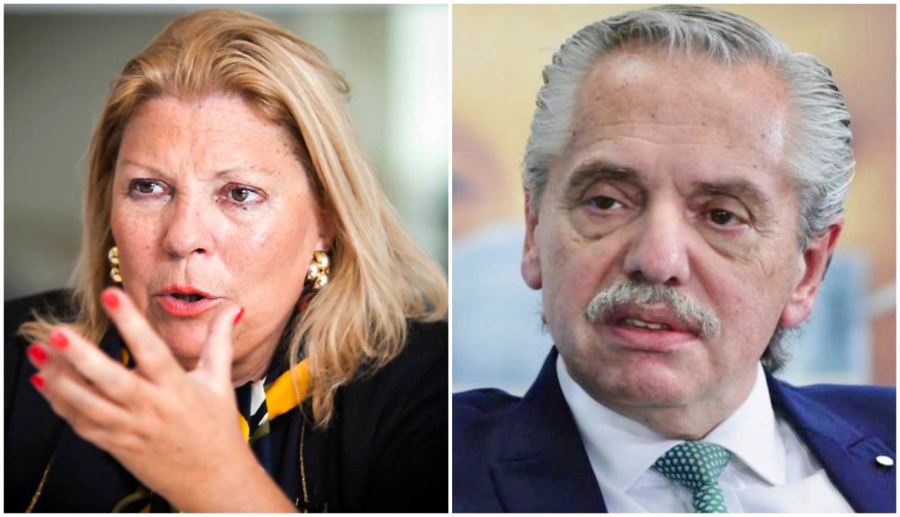 Elisa Carrió y Alberto Fernández.
