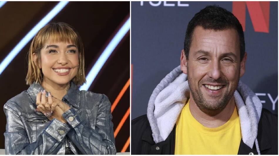María Becerra y Adam Sandler. Fotos: Instagram.