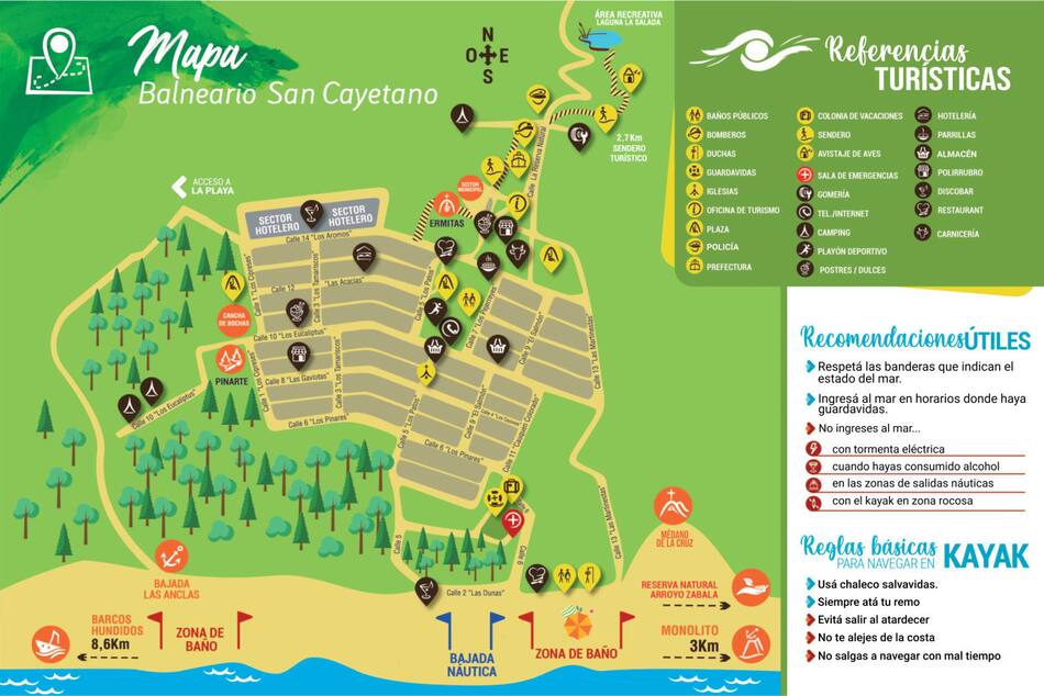 Balneario San Cayetano. Foto: Turismo San Cayetano.