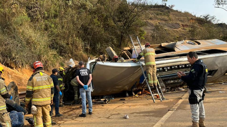 Trágico accidente con hinchas del Corinthians. Foto: EFE.