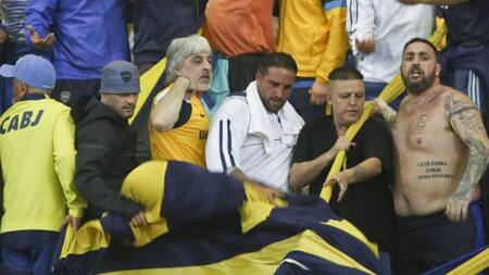 Mauro Martin y Rafael Di Zeo - Barrabrava de Boca. Foto: NA.