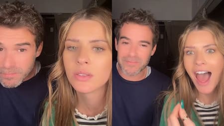 La China Suárez y Nicolás Cabré. Fotos: captura video.