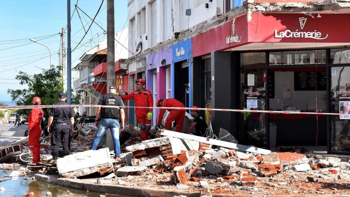 Tragedia en Mar del Plata - derrumbe