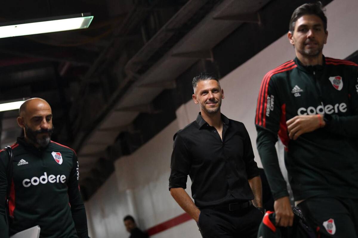 Martín Demichelis, DT de River. Foto: NA.