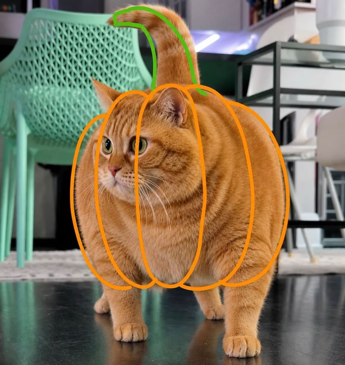 Adoptó a una gata de más de 11 kilos que apenas podía caminar y su transformación se volvió viral.
