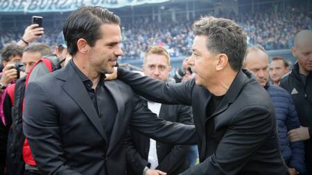 Fernando Gago y Marcelo Gallardo. Foto: Pasión Monumental