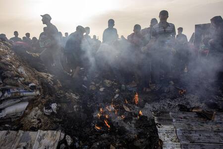 Graves ataques en Rafah, Gaza. Foto:EFE