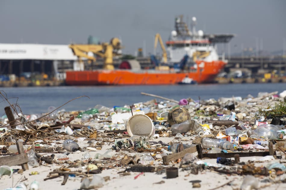 Contaminación en una isla de Brasil. Foto: EFE.