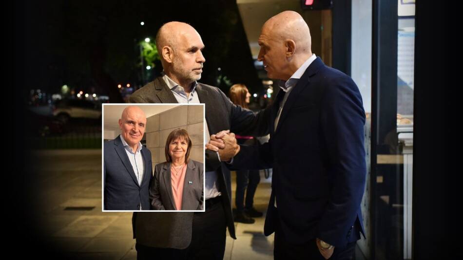 José Luis Espert, Horacio Rodríguez Larreta y Patricia Bullrich. Fotos: Twitter.