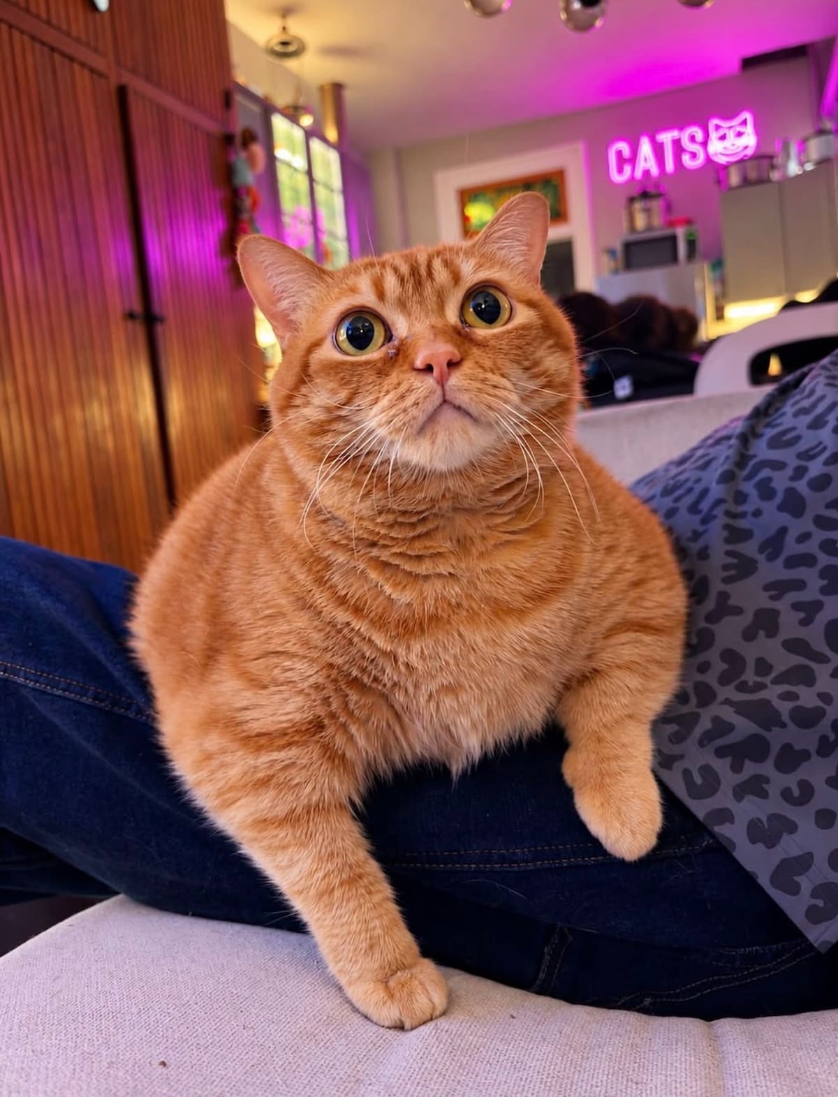 Adoptó a una gata de más de 11 kilos que apenas podía caminar y su transformación se volvió viral.