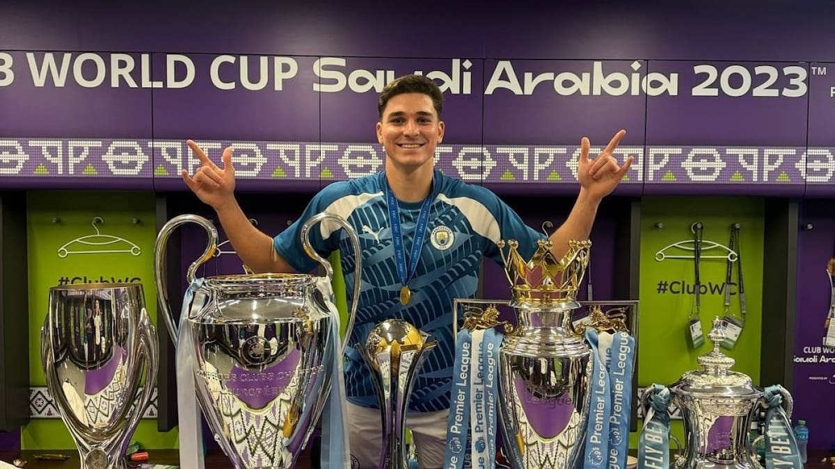 Los títulos de Julián Álvarez en el Manchester City. Foto: Instagram @juliaanalvarez.