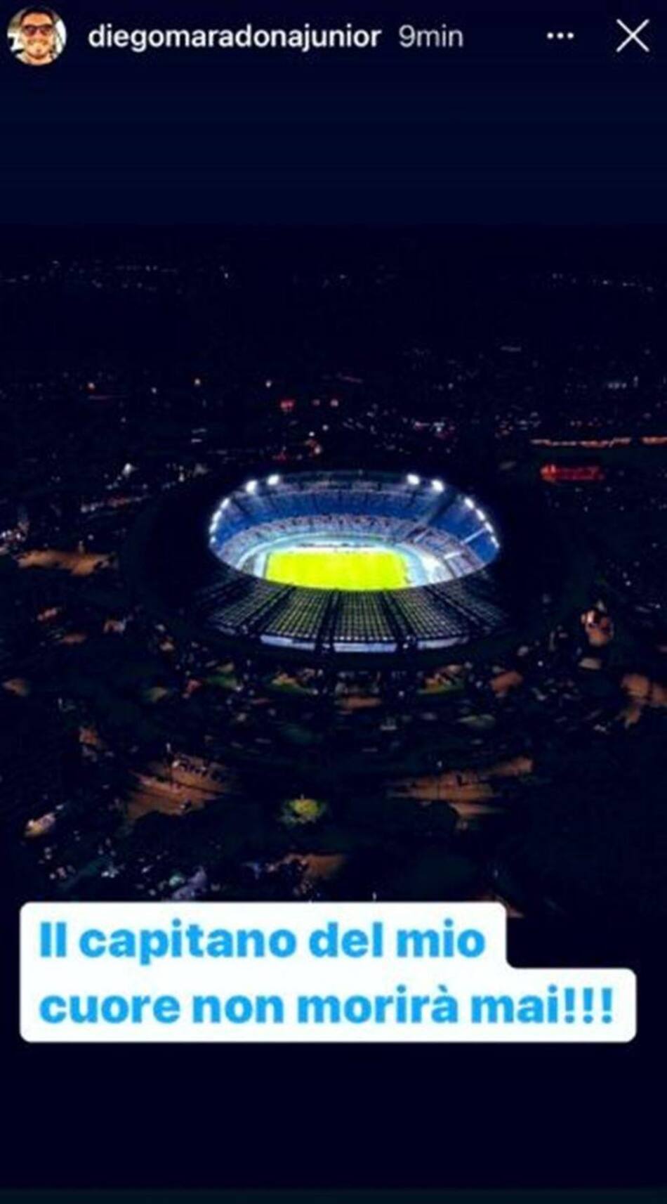 Historia de Instagram de Diego Maradona Junior