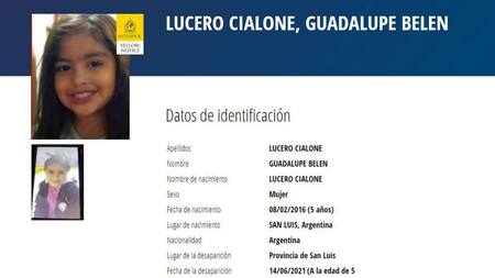 Interpol emitió una alerta amarilla por Guadalupe Lucero