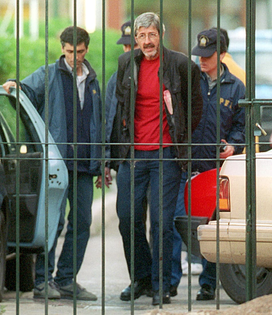 Leonardo Bertulazzi, en su detención en Argentina en 2002. Foto: Reuters.