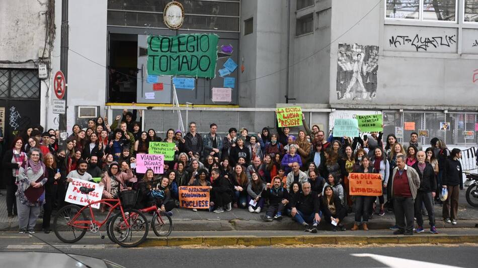 Toma de colegios en la Ciudad. Foto: Télam