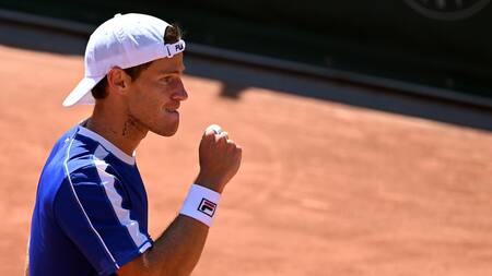 Diego Schwartzman en Roland Garros. Foto: EFE.