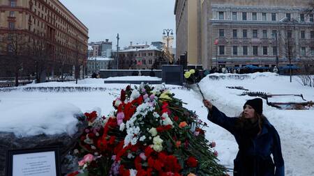 Homenajes a Alexéi Navalny. Foto: Reuters.