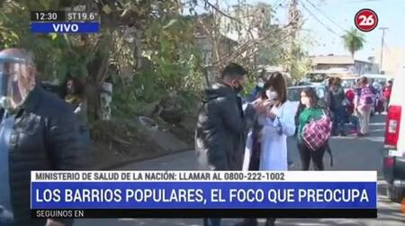 Testeos casa por casa en barrio San Alberto de La Matanza, CANAL 26