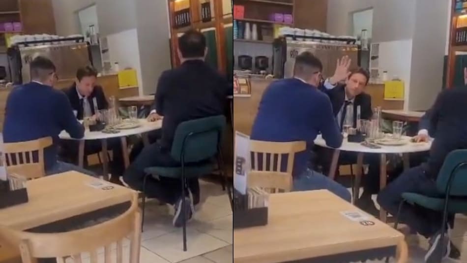 Escrache de una hincha de San Lorenzo a Marcelo Moretti en un bar. Foto: Captura de video.