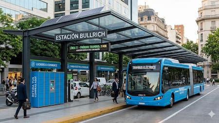 El Trambus transforma la Ciudad: dónde estarán las paradas inteligentes con casilleros y puntos de carga eléctrica