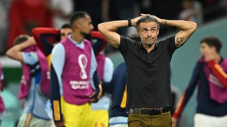 Luis Enrique en el Mundial de Qatar 2022. Foto: REUTERS.