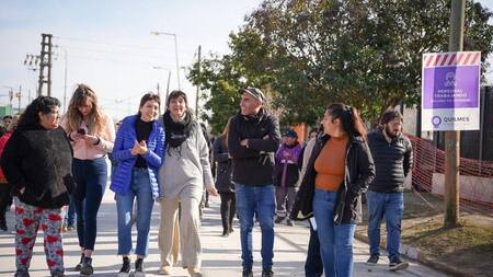 Mayra Mendoza supervisó obras en Quilmes