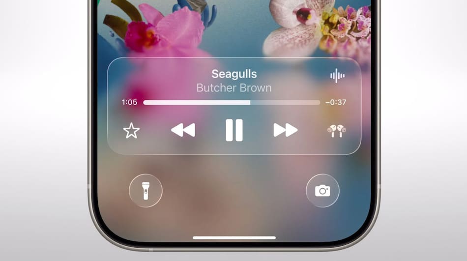 Nuevo diseño de la interfaz de iPhone. Fuente: WWDC25